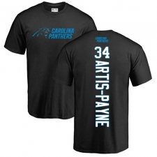 NFL Nike Carolina Panthers #34 Cameron Artis-Payne Black Backer T-Shirt