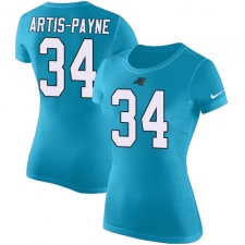 NFL Women's Nike Carolina Panthers #34 Cameron Artis-Payne Blue Rush Pride Name & Number T-Shirt