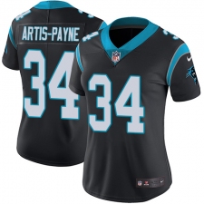 Women's Nike Carolina Panthers #34 Cameron Artis-Payne Elite Black Team Color NFL Jersey