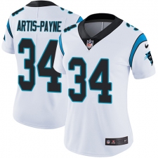Women's Nike Carolina Panthers #34 Cameron Artis-Payne White Vapor Untouchable Limited Player NFL Jersey