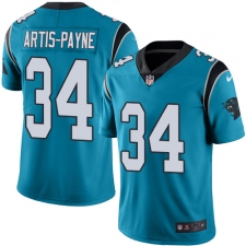Youth Nike Carolina Panthers #34 Cameron Artis-Payne Blue Alternate Vapor Untouchable Limited Player NFL Jersey