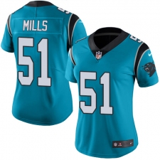 Women's Nike Carolina Panthers #51 Sam Mills Elite Blue Alternate NFL Jersey