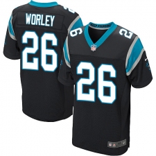 Men's Nike Carolina Panthers #26 Daryl Worley Elite Black Team Color NFL Jersey