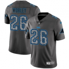 Men's Nike Carolina Panthers #26 Daryl Worley Gray Static Vapor Untouchable Limited NFL Jersey