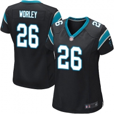 Women's Nike Carolina Panthers #26 Daryl Worley Game Black Team Color NFL Jersey