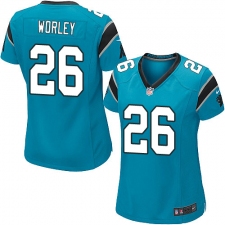 Women's Nike Carolina Panthers #26 Daryl Worley Game Blue Alternate NFL Jersey