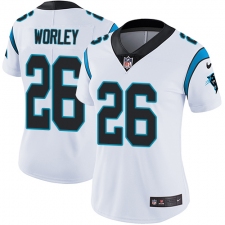 Women's Nike Carolina Panthers #26 Daryl Worley White Vapor Untouchable Limited Player NFL Jersey