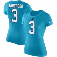 NFL Women's Nike Carolina Panthers #3 Derek Anderson Blue Rush Pride Name & Number T-Shirt