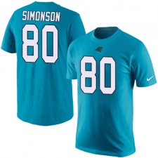 NFL Men's Nike Carolina Panthers #80 Scott Simonson Blue Rush Pride Name & Number T-Shirt