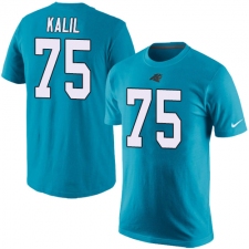 NFL Men's Nike Carolina Panthers #75 Matt Kalil Blue Rush Pride Name & Number T-Shirt