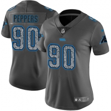 Women's Nike Carolina Panthers #90 Julius Peppers Gray Static Vapor Untouchable Limited NFL Jersey