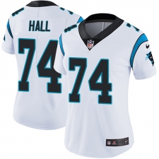 Women's Nike Carolina Panthers #74 Daeshon Hall White Vapor Untouchable Limited Player NFL Jersey