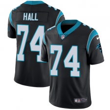 Youth Nike Carolina Panthers #74 Daeshon Hall Black Team Color Vapor Untouchable Limited Player NFL Jersey