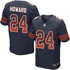 Men's Nike Chicago Bears #24 Jordan Howard Elite Navy Blue Alternate Drift Fashion NFL Jersey