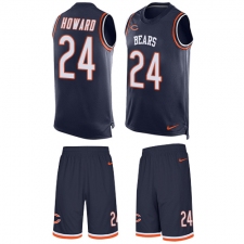 Men's Nike Chicago Bears #24 Jordan Howard Limited Navy Blue Tank Top Suit NFL Jersey