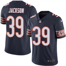 Youth Nike Chicago Bears #39 Eddie Jackson Navy Blue Team Color Vapor Untouchable Limited Player NFL Jersey