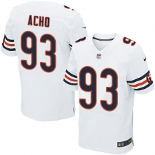 Men's Nike Chicago Bears #93 Sam Acho Elite White NFL Jersey