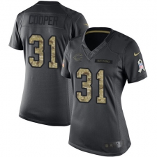 Women's Nike Chicago Bears #31 Marcus Cooper Limited Black 2016 Salute to Service NFL Jersey