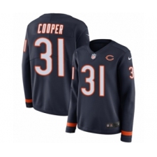 Women's Nike Chicago Bears #31 Marcus Cooper Limited Navy Blue Therma Long Sleeve NFL Jersey