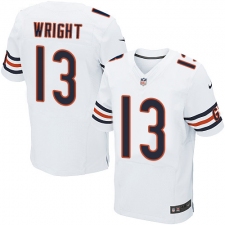 Men's Nike Chicago Bears #13 Kendall Wright Elite White NFL Jersey