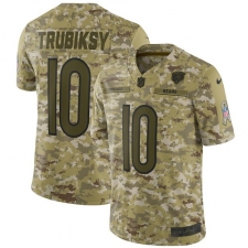 Men's Nike Chicago Bears #10 Mitchell Trubisky Limited Camo 2018 Salute to Service NFL Jersey