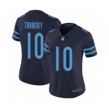 Women's Chicago Bears #10 Mitchell Trubisky Limited Navy Blue City Edition Football Jersey