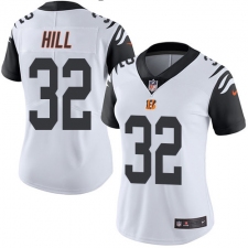 Women's Nike Cincinnati Bengals #32 Jeremy Hill Limited White Rush Vapor Untouchable NFL Jersey