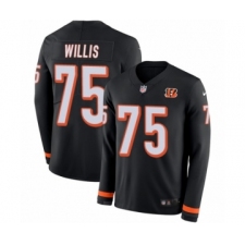 Men's Nike Cincinnati Bengals #75 Jordan Willis Limited Black Therma Long Sleeve NFL Jersey