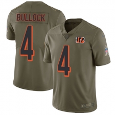 Youth Nike Cincinnati Bengals #4 Randy Bullock Limited Olive 2017 Salute to Service NFL Jersey