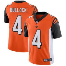 Youth Nike Cincinnati Bengals #4 Randy Bullock Vapor Untouchable Limited Orange Alternate NFL Jersey