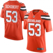 Men's Nike Cleveland Browns #53 Joe Schobert Elite Orange Alternate NFL Jersey
