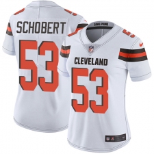 Women's Nike Cleveland Browns #53 Joe Schobert Elite White NFL Jersey