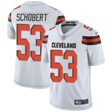Youth Nike Cleveland Browns #53 Joe Schobert Elite White NFL Jersey