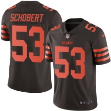 Youth Nike Cleveland Browns #53 Joe Schobert Limited Brown Rush Vapor Untouchable NFL Jersey