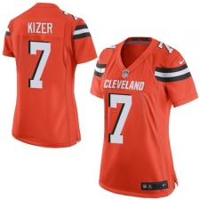Women's Nike Cleveland Browns #7 DeShone Kizer Game Orange Alternate NFL Jersey