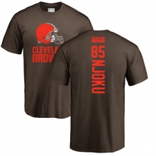NFL Nike Cleveland Browns #85 David Njoku Brown Backer T-Shirt