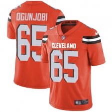 Men's Nike Cleveland Browns #65 Larry Ogunjobi Orange Alternate Vapor Untouchable Limited Player NFL Jersey