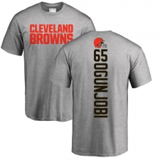 NFL Nike Cleveland Browns #65 Larry Ogunjobi Ash Backer T-Shirt