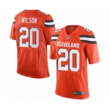 Men's Cleveland Browns #20 Howard Wilson Elite Orange Alternate Football Jersey