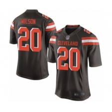 Men's Cleveland Browns #20 Howard Wilson Game Brown Team Color Football Jersey