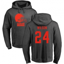 NFL Nike Cleveland Browns #24 Howard Wilson Ash One Color Pullover Hoodie