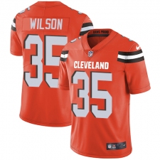 Youth Nike Cleveland Browns #35 Howard Wilson Orange Alternate Vapor Untouchable Limited Player NFL Jersey