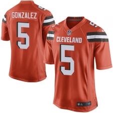 Men's Nike Cleveland Browns #5 Zane Gonzalez Game Orange Alternate NFL Jersey