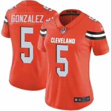 Women's Nike Cleveland Browns #5 Zane Gonzalez Elite Orange Alternate NFL Jersey