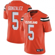 Youth Nike Cleveland Browns #5 Zane Gonzalez Orange Alternate Vapor Untouchable Limited Player NFL Jersey