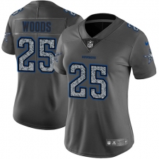 Women's Nike Dallas Cowboys #25 Xavier Woods Gray Static Vapor Untouchable Limited NFL Jersey