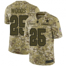 Youth Nike Dallas Cowboys #25 Xavier Woods Limited Camo 2018 Salute to Service NFL Jersey