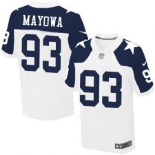 Men's Nike Dallas Cowboys #93 Benson Mayowa Elite White Throwback Alternate NFL Jersey