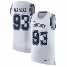 Men's Nike Dallas Cowboys #93 Benson Mayowa Limited White Rush Player Name & Number Tank Top NFL Jersey