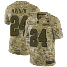 Men's Nike Dallas Cowboys #24 Chidobe Awuzie Limited Camo 2018 Salute to Service NFL Jersey